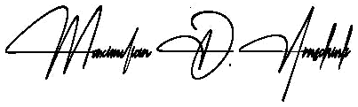 Unterschrift von Maximilian D. Arnschink